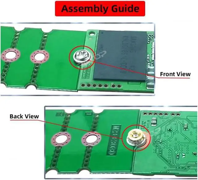 Alt view image 3 of 6 - RIITOP NVMe NGFF M.2 2230 to 2242 Adapter, 2230 to 2280 Adapter, 2230 to 2260 Extender, Support 2240 to 2280, 2260 to 2280 M.2 Adapter Change to Long Size SSD