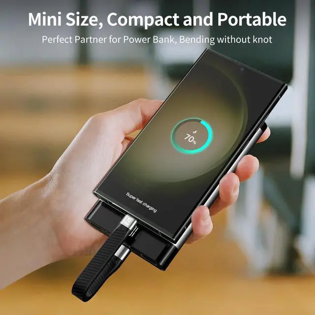 Alt view image 5 of 7 - Short USB C Cable 10Gbps, RIITOP USB-C 3.2 Gen 2 to USB-A Android Auto Cable, 60W USB A to C Fast Charging Cable Type C for USB C External SSD MacBook Pro iPad S21 5.5inch