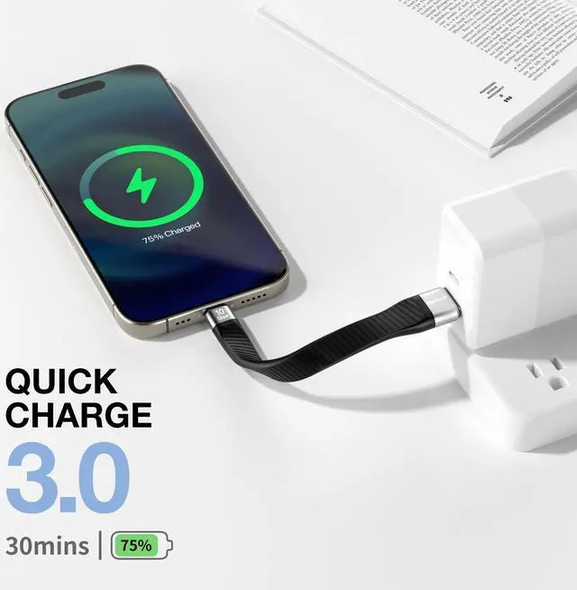 Alt view image 3 of 7 - Short USB C Cable 10Gbps, RIITOP USB-C 3.2 Gen 2 to USB-A Android Auto Cable, 60W USB A to C Fast Charging Cable Type C for USB C External SSD MacBook Pro iPad S21 5.5inch