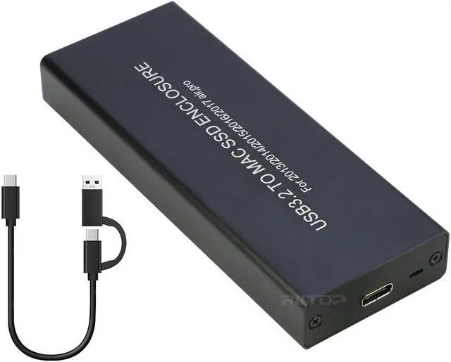 Main image of RIITOP MacBook SSD Enclosure, 12+16 PIN AHCI SSD to Type-C Adapter, USB3.2 GEN2x2 20Gbps, for 2013-2017 MacBook Pro Retina/Air/Mac Mini/Pro Apple Flash SSD