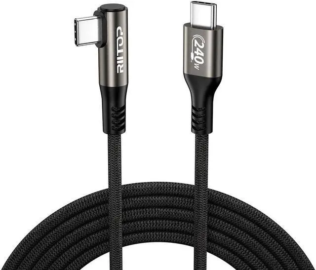 Alt view image 7 of 7 - RIITOP USB C Cable (2Pack), 240W 6.6 ft Braided USB C to USB C Cord, Type C Charger Fast Charging Cable for iPhone 15/15 Pro/15 Plus/15 Pro Max, MacBook Pro, iPad Pro, iPad Air 4, Galaxy S23, and More