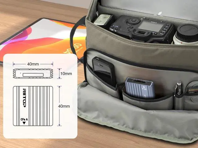 Alt view image 7 of 7 - CFexpress Type A Card Reader with USB 3.2 (Gen 2) 10Gbps, USB-C&USB-A 2-in-1 Type A CFexpress Card Reader Adapter, Compatible with Windows/Mac/Linux/Android