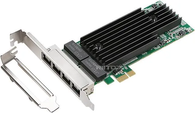 Main image of RIITOP 4 Port Gigabit NIC for Intel 82576-T4 with Low Profile, Gigabit Ethernet Network Adapter Card with Intel 82576 Controller, Support Windows/XP/Linux/VMware ESX, Quad RJ45 Ports, PCI-E X1