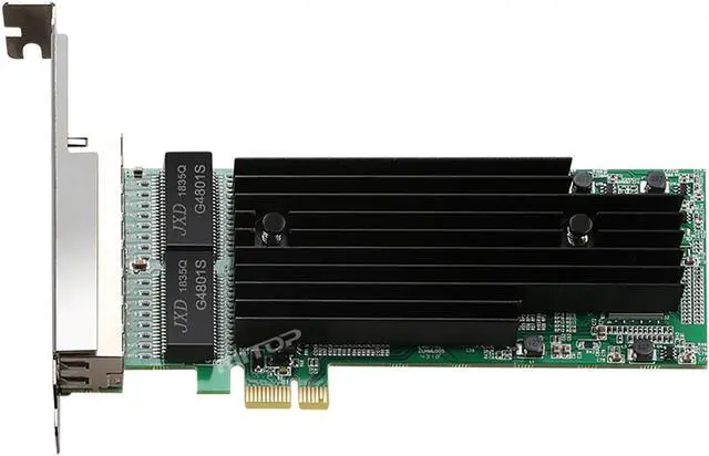 Alt view image 3 of 4 - RIITOP 4 Port Gigabit NIC for Intel 82576-T4 with Low Profile, Gigabit Ethernet Network Adapter Card with Intel 82576 Controller, Support Windows/XP/Linux/VMware ESX, Quad RJ45 Ports, PCI-E X1