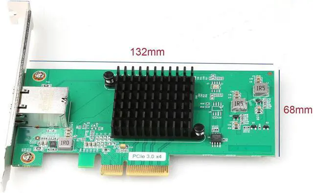 Alt view image 6 of 7 - 10G Ethernet PCIe Network Adapter Lan Card, AQUANTIA AQC107 Chipset 10Gbps LAN Controller, RIITOP 10G/5G/2.5G/1G/100Mbps RJ45 NIC Card,Support PXE for Windows 11 and Linux