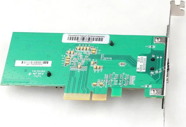 Alt view image 7 of 7 - 10G Ethernet PCIe Network Adapter Lan Card, AQUANTIA AQC107 Chipset 10Gbps LAN Controller, RIITOP 10G/5G/2.5G/1G/100Mbps RJ45 NIC Card,Support PXE for Windows 11 and Linux
