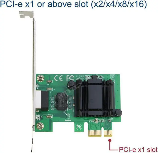 Alt view image 4 of 6 - 2.5Gb PCIe Network Adapter Intel i225, 2500/1000/100Mbps Gigabit Ethernet Card RJ45 LAN Port for Gaming/Office, Wake on LAN,PCI Express Server LAN Card, Desktop Ethernet Interface Card