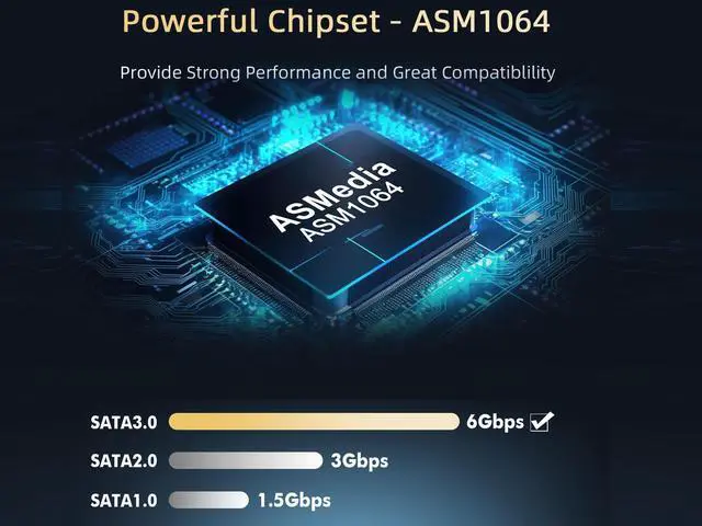 Alt view image 3 of 7 - RIITOP PCIe SATA Card 4 Port with 4 SATA 6G Cables and Low Profile Bracket, 6Gbps SATA3.0 Controller PCI-e Express Expansion Card, PCIe x1 or above, Support 4 SATA 3.0 Devices