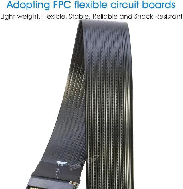 Alt view image 5 of 7 - RIITOP M.2 NVMe Extension Cable, NVMe Extender for Both M Key and B+M Key SSD in Size 2280/2260/2242/2230 Support PCIe 4.0 and SATA 6Gbps(1FT)