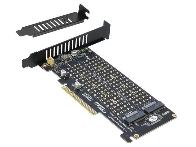 DiskMaster DUAL Scheda Adattatore Interna PCIe Per SSD M.2 NVMe E SATA, 32Gbit/s