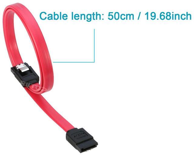 Alt view image 4 of 5 - RIITOP SATA Cable III, 3 Pack SATA Cable III 6Gbps Straight HDD SDD Data Cable with Locking Latch 19 Inch Compatible for SATA HDD, SSD, CD Driver, CD Writer - Red