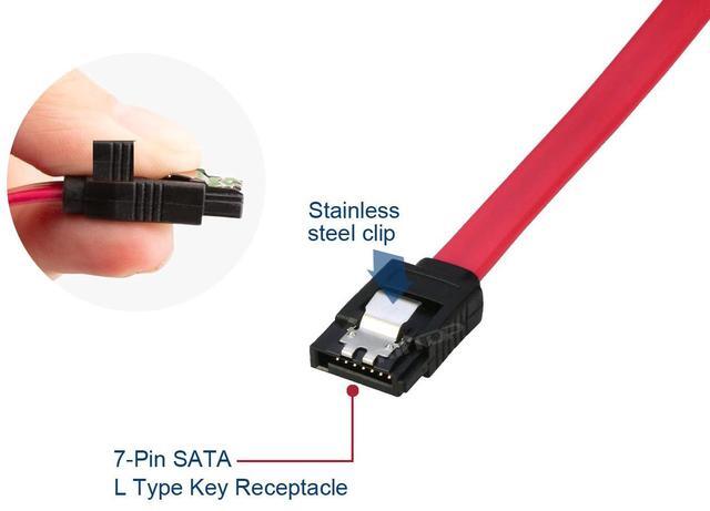 Alt view image 5 of 5 - RIITOP SATA Cable III, 3 Pack SATA Cable III 6Gbps Straight HDD SDD Data Cable with Locking Latch 19 Inch Compatible for SATA HDD, SSD, CD Driver, CD Writer - Red