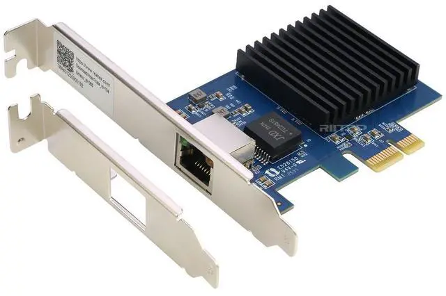 Main image of 10GB PCIe Network Card RJ45, RIITOP PCI-e to 10 Gigabit Ethernet Adapter, Supports Windows 11/10/8.1/8/7, Servers 2019/2016/2012 R2, and Linux
