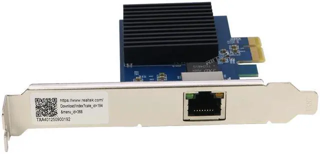 Alt view image 2 of 5 - 10GB PCIe Network Card RJ45, RIITOP PCI-e to 10 Gigabit Ethernet Adapter, Supports Windows 11/10/8.1/8/7, Servers 2019/2016/2012 R2, and Linux