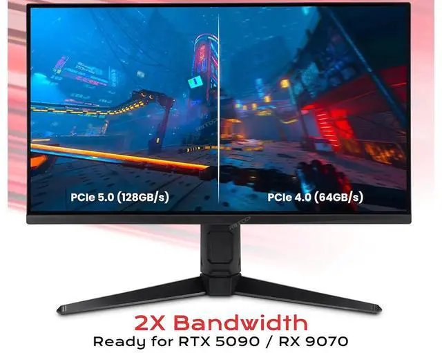 Alt view image 7 of 7 - PCIE 5.0 x16 Riser Cable 200mm 128GB/s Vertical Graphic Card/GPU Mount Flexible Right Angle, Usable with PCIe 4.0 & RX 9070/ RTX5090,RTX 4090/5070/5080/5090RX 9070XT/7900XT, 20cm (Total Length: 25cm)