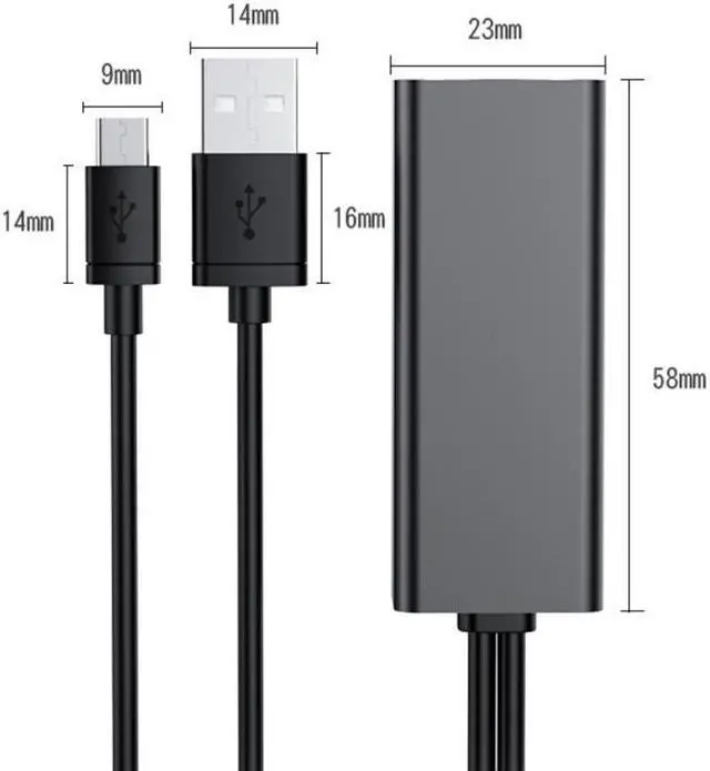 Alt view image 6 of 6 - Ethernet Adapter for TV Stick, Fire Stick Ethernet Adapter, Micro USB to RJ45 Ethernet Adapter with USB Power Supply Cable for Streaming Sticks