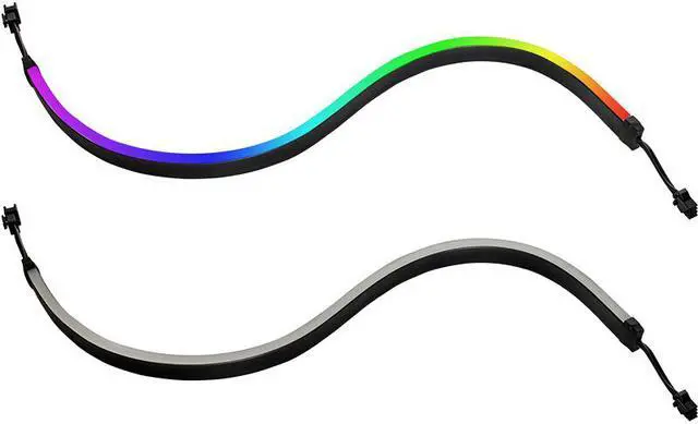 Alt view image 3 of 7 - Combo Light Strip ARGB Neon Computer Case Decoration LED Strip 5V 3PIN Light Header AURA 400mm X 2 pcs