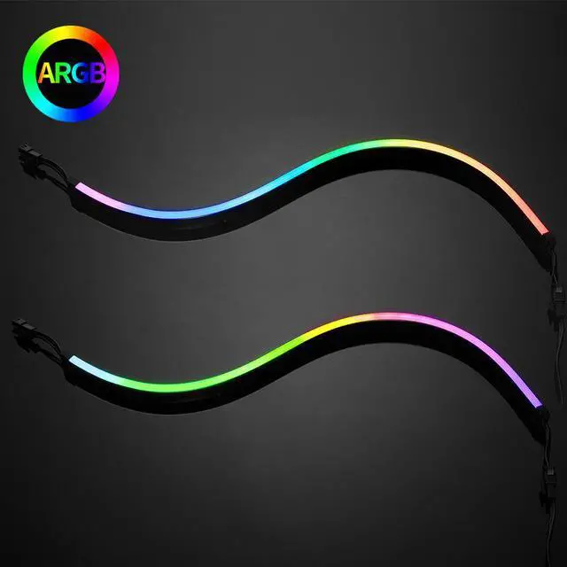 Main image of Combo Light Strip ARGB Neon Computer Case Decoration LED Strip 5V 3PIN Light Header AURA 400mm X 2 pcs