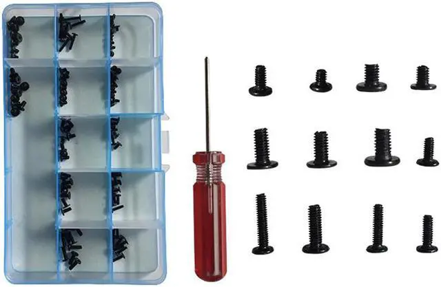 Main image of Laptop Flat Head Screw Set Including 12 Kinds of Screws with Screwdriver