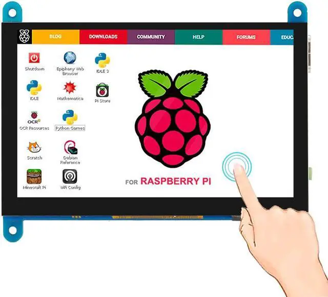 Main image of For Raspberry Pi 4 Touchscreen Monitor 5 inch HDMI Monitor Display 800x480 Compatible with Raspberry Pi 4 3B+ 3B 2B BB Black Banana Pi Windows 10 8 7