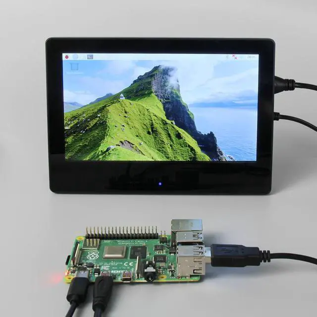 Alt view image 2 of 7 - 7 inch Raspberry Pi LCD HDMI IPS 1024X600 Capacitive Touch Screen with Shell and Bracket Support raspberry pie, Banana Pi, BB Black Support Windows