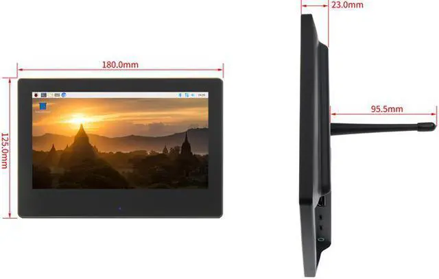 Alt view image 6 of 7 - 7 inch Raspberry Pi LCD HDMI IPS 1024X600 Capacitive Touch Screen with Shell and Bracket Support raspberry pie, Banana Pi, BB Black Support Windows