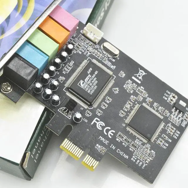 Alt view image 4 of 4 - Beautframes PCIE Sound Card, 5.1 Internal Sound Card for PC Windows 10/11 3D Stereo PCI-e Audio Card, CMI8738 Chip 32/64 Bit Sound Card PCI Express Adapter