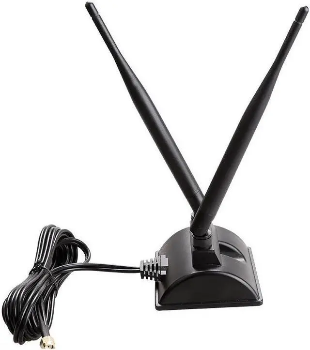 Alt view image 7 of 7 - Beautframes 2.4G 5.8G WIFI Antenna Dual Band Magnetic Base Antenna RP SMA Female with 3M Cable for Wireless Router Network Card