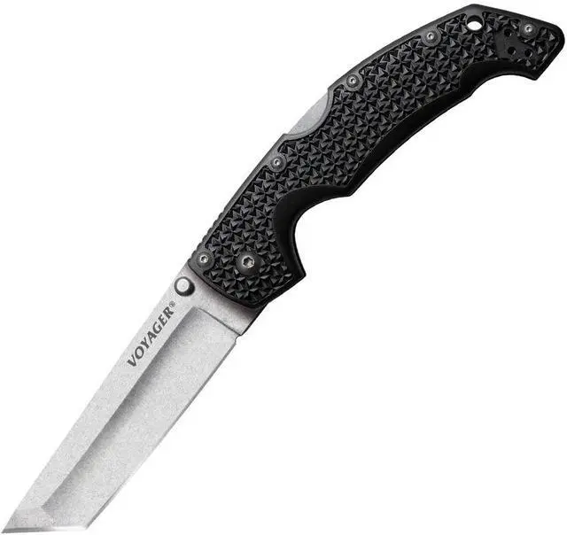 Alt view image 9 of 10 - Cold Steel Large Voyager 4.0 in Tanto Plain Black GFN Handle
