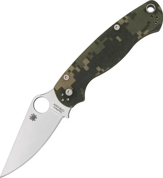 Alt view image 9 of 14 - Spyderco Para 2 Folder 3.44 in Plain Digi Camo G-10 Handle