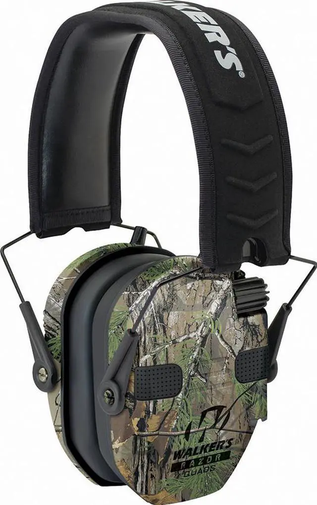 Alt view image 7 of 7 - WALKERS GAME EAR GWP-RSEQM-CMO Razor(R) Series Slim Realtree(R) Xtra Electronic Quad Muff
