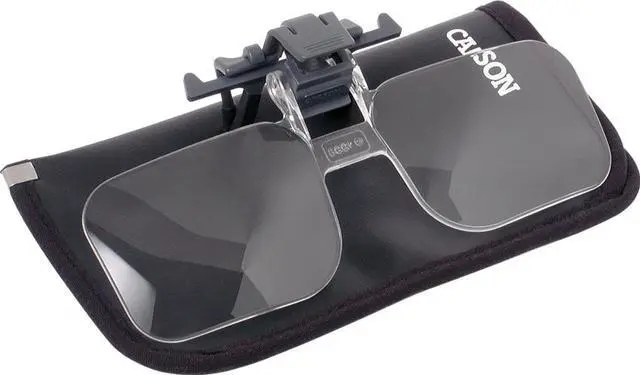 Alt view image 6 of 13 - Carson Clip & Flip 1.5x Clip-on, Flip-up Magnifying Lenses for Eyeglasses CF-10