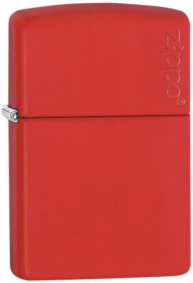 Alt view image 14 of 14 - Zippo 233ZL Windproof Red Matte with Zippo Logo Lighter