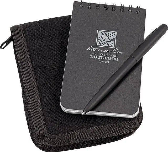 Alt view image 3 of 4 - Notebook Kit,3in x 5in Sheet,Black Cover RITE IN THE RAIN 735B-KIT