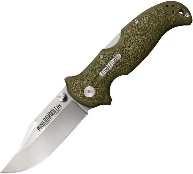 Alt view image 6 of 9 - COLD STEEL 21A COLD STEEL BUSH RANGER FOLDER 3.5 IN PLAIN OD GREEN HANDLE