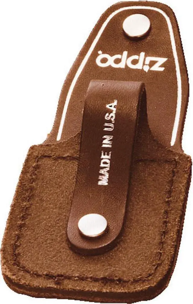 Alt view image 12 of 14 - Zippo ZO17040 Lighter Lighter Pouch Brown Leather Attaches To Belt W/ Loop These
