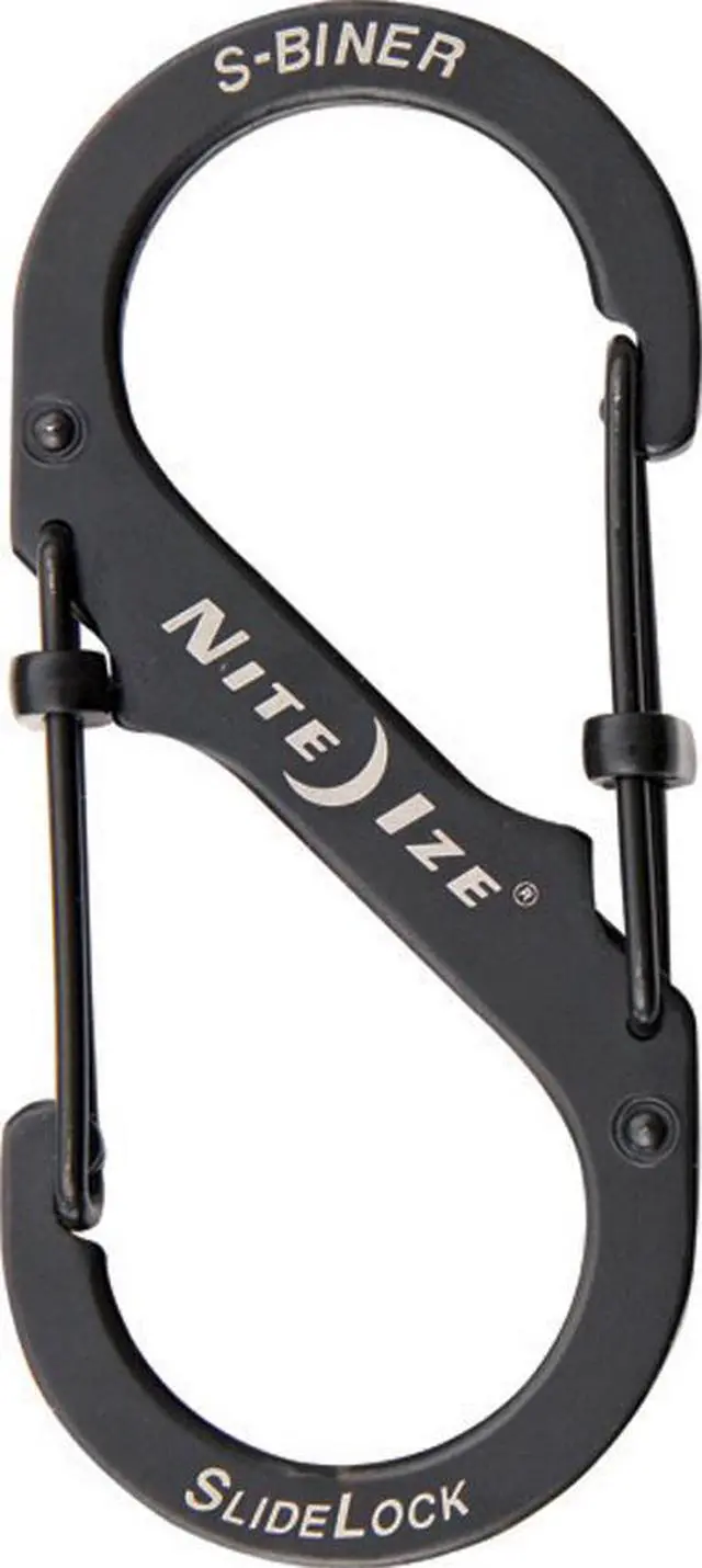 Alt view image 6 of 12 - NITE IZE LSB4-01-R3 Locking Carabiner,3-3/5 In.,Steel,Black