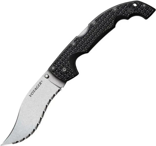 Alt view image 3 of 4 - Cold Steel 29AXVS XL Voyager Vaquero Serrated Blade 5.5" Folding Pocket Knife