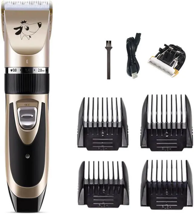 Main image of Noise Dog Hair Trimmer USB Rechargeable Electrical Pet Hair Clipper Remover Grooming Shaver Pet Haircut Machine 110-240V AC