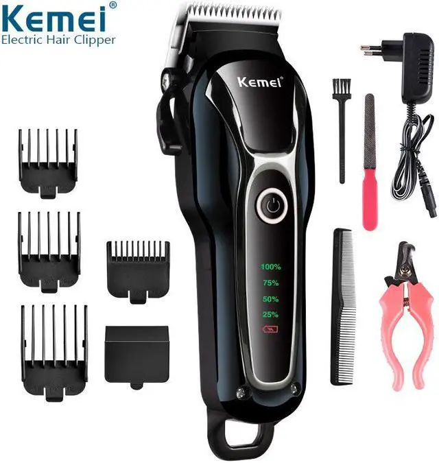 Main image of KM-1991 rechargeable professional dog hair trimmer for cat cutter grooming machine hair remover animal hair clipper for pet