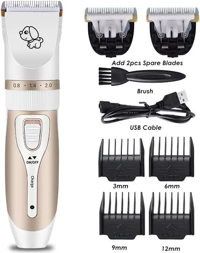 Alt view image 2 of 5 - Low-noise Pet Hair Clipper Remover Cutter Grooming Cat Dog Hair Trimmer Electrical Pets Hair Cut Machine USB Charge