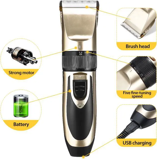 Alt view image 5 of 5 - Low-noise Pet Hair Trimmer Clipper Remover Cutter Dog Grooming Cat Dog Hair Trimmer Electrical Pets Haircut Machine