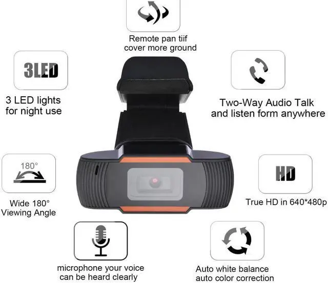 Alt view image 5 of 5 - Sale 30 degrees rotatable 2.0 HD Webcam 1080p 720P USB Camera Video Recording Web Camera with Microphone For PC Computer new