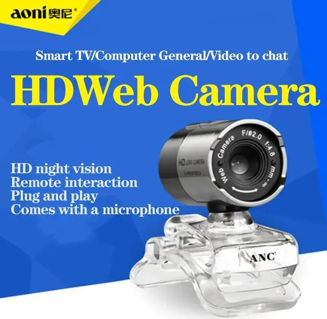 Alt view image 5 of 5 - ANC HD Mini USB Webcam CMOS Sensor Web Computer Camera Built-in Digital Microphone For Desktop PC Laptop for Video Calling