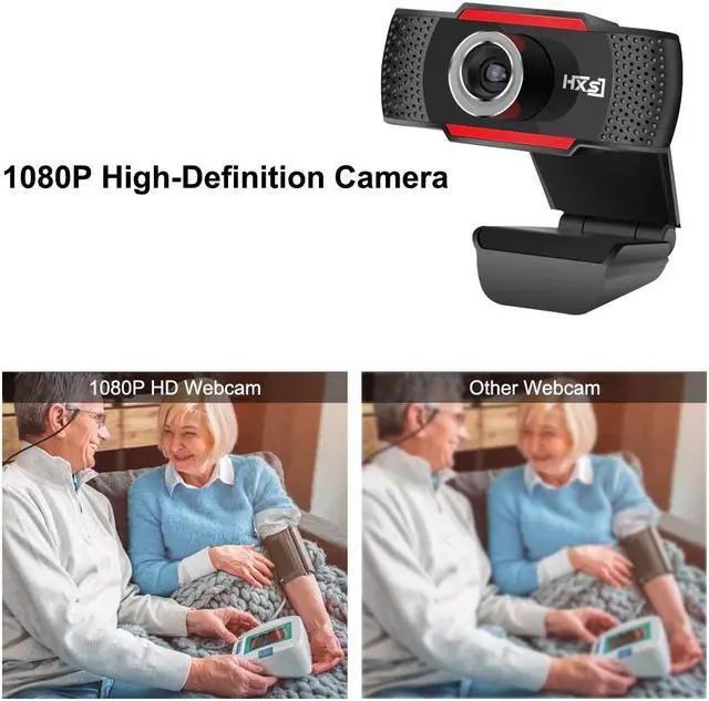 Alt view image 5 of 5 - USB Web Camera Computer Laptop Camera 1080P HD for Conference Video Call Live Streaming Noise-canceling Manual Zoom