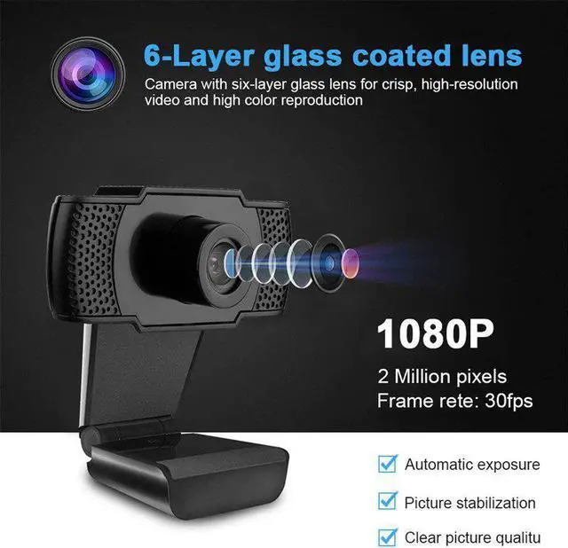 Alt view image 2 of 5 - Full HD 1080P Mini PC era Autofocus 5 Mp CMOS Sensor 30fps Web Camera With Microphone For Video Conference