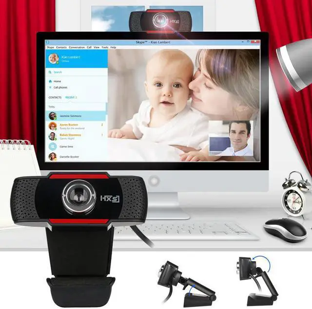 Alt view image 5 of 5 - Computer Webcam Full HD Webcam Camera Digital Web Cam With Micphone For Laptop Desktop PC Tablet Rotatable Camera