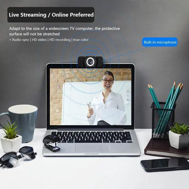 Alt view image 2 of 5 - 1920 * 1080 2MP 30 FPS HD Web Camera With Microphone USB 1080P Webcams Computer Camer For Skype Video Calling Online Teaching