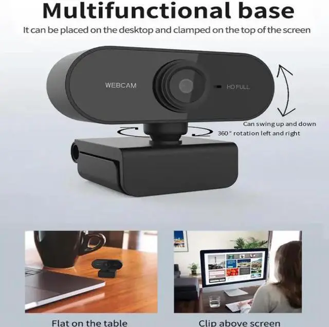 Alt view image 4 of 5 - HD 720P Webcam Mini Computer PC WebCamera Webcam With Microphone Rotatable Camera Webcam Web Camera Web Cam Pk Webcam 1080p
