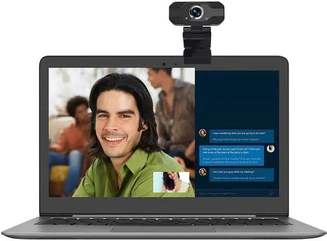 Alt view image 2 of 5 - Webcam 1080P ,Built-in Dual Mics Smart Web Camera USB Pro Stream Camera for Desktop Laptops PC Game Cam For OS Windows10/8